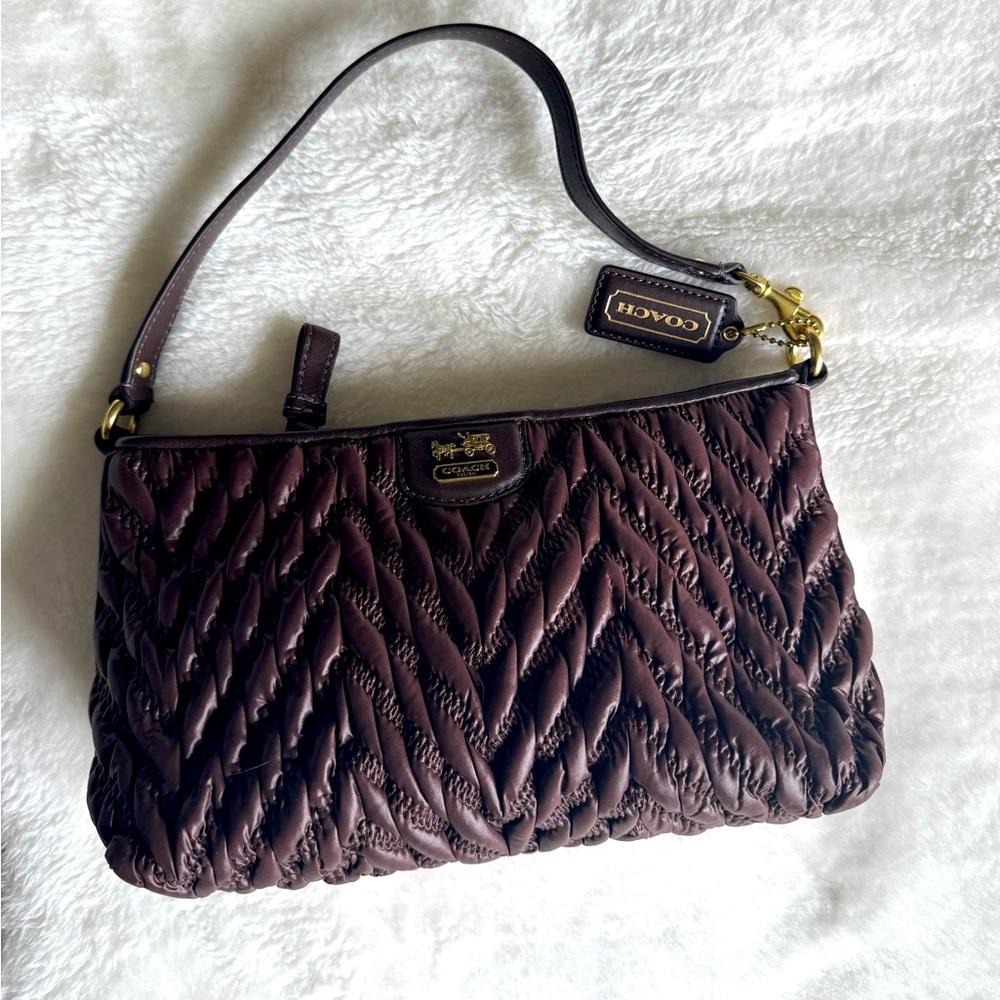 Vintage Coach Brown Quilted Bag